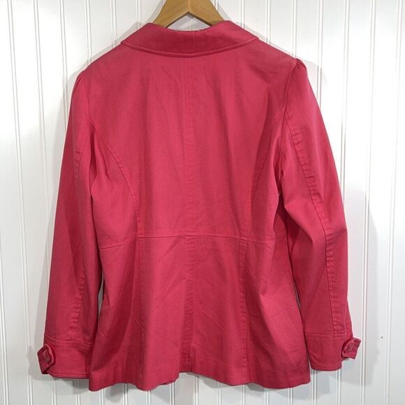 SANDRO Pink Button Pea Coat Women's Medium Pockets Lined - Picture 6 of 10